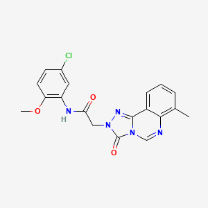 molecular formula C19H16ClN5O3 B6587076 N-(5-chloro-2-methoxyphenyl)-2-{7-methyl-3-oxo-2H,3H-[1,2,4]triazolo[4,3-c]quinazolin-2-yl}acetamide CAS No. 1207018-61-8
