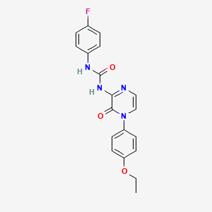molecular formula C19H17FN4O3 B6587084 3-[4-(4-ethoxyphenyl)-3-oxo-3,4-dihydropyrazin-2-yl]-1-(4-fluorophenyl)urea CAS No. 1206988-78-4