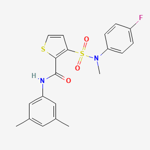 molecular formula C20H19FN2O3S2 B6587092 N-(3,5-dimethylphenyl)-3-[(4-fluorophenyl)(methyl)sulfamoyl]thiophene-2-carboxamide CAS No. 1226427-70-8