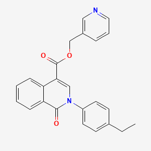 (pyridin-3-yl)methyl 2-(4-ethylphenyl)-1-oxo-1,2-dihydroisoquinoline-4-carboxylate