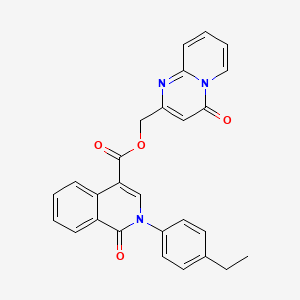 molecular formula C27H21N3O4 B6587147 {4-oxo-4H-pyrido[1,2-a]pyrimidin-2-yl}methyl 2-(4-ethylphenyl)-1-oxo-1,2-dihydroisoquinoline-4-carboxylate CAS No. 1226453-89-9