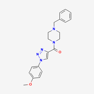 molecular formula C21H23N5O2 B6587164 1-benzyl-4-[1-(4-methoxyphenyl)-1H-1,2,3-triazole-4-carbonyl]piperazine CAS No. 1226449-73-5