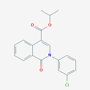 propan-2-yl 2-(3-chlorophenyl)-1-oxo-1,2-dihydroisoquinoline-4-carboxylate