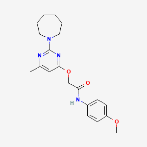2-{[2-(azepan-1-yl)-6-methylpyrimidin-4-yl]oxy}-N-(4-methoxyphenyl)acetamide