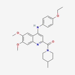 N-(4-ethoxyphenyl)-6,7-dimethoxy-2-(4-methylpiperidine-1-carbonyl)quinolin-4-amine