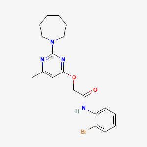 molecular formula C19H23BrN4O2 B6587301 2-{[2-(azepan-1-yl)-6-methylpyrimidin-4-yl]oxy}-N-(2-bromophenyl)acetamide CAS No. 1226453-32-2