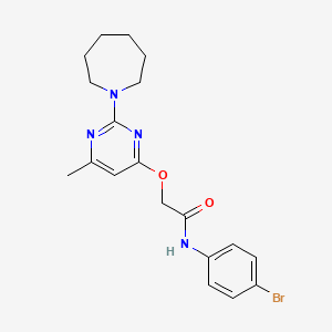 molecular formula C19H23BrN4O2 B6587307 2-{[2-(azepan-1-yl)-6-methylpyrimidin-4-yl]oxy}-N-(4-bromophenyl)acetamide CAS No. 1226443-75-9