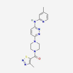 molecular formula C18H20N8OS B6587341 6-[4-(4-methyl-1,2,3-thiadiazole-5-carbonyl)piperazin-1-yl]-N-(4-methylpyridin-2-yl)pyridazin-3-amine CAS No. 1226441-60-6