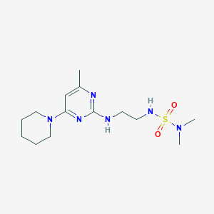 molecular formula C14H26N6O2S B6587405 N-{2-[(dimethylsulfamoyl)amino]ethyl}-4-methyl-6-(piperidin-1-yl)pyrimidin-2-amine CAS No. 1226432-07-0