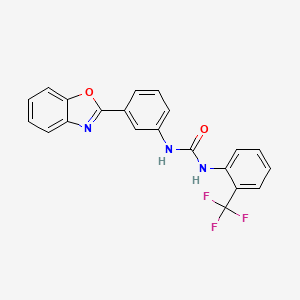 molecular formula C21H14F3N3O2 B6587432 1-[3-(1,3-benzoxazol-2-yl)phenyl]-3-[2-(trifluoromethyl)phenyl]urea CAS No. 1219914-81-4