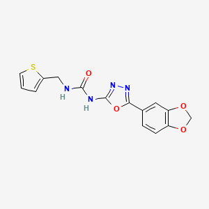 molecular formula C15H12N4O4S B6587446 3-[5-(2H-1,3-benzodioxol-5-yl)-1,3,4-oxadiazol-2-yl]-1-[(thiophen-2-yl)methyl]urea CAS No. 1219913-13-9