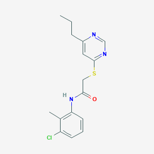 molecular formula C16H18ClN3OS B6587460 N-(3-chloro-2-methylphenyl)-2-[(6-propylpyrimidin-4-yl)sulfanyl]acetamide CAS No. 1226438-00-1