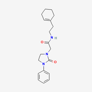 molecular formula C19H25N3O2 B6587464 N-[2-(cyclohex-1-en-1-yl)ethyl]-2-(2-oxo-3-phenylimidazolidin-1-yl)acetamide CAS No. 1251626-31-9