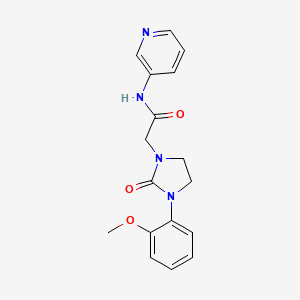 molecular formula C17H18N4O3 B6587481 2-[3-(2-methoxyphenyl)-2-oxoimidazolidin-1-yl]-N-(pyridin-3-yl)acetamide CAS No. 1257553-33-5