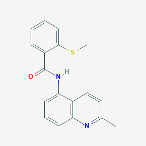 molecular formula C18H16N2OS B6587490 N-(2-methylquinolin-5-yl)-2-(methylsulfanyl)benzamide CAS No. 1226427-19-5