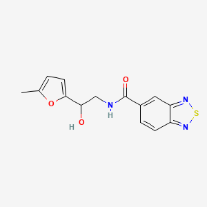 molecular formula C14H13N3O3S B6587525 N-[2-hydroxy-2-(5-methylfuran-2-yl)ethyl]-2,1,3-benzothiadiazole-5-carboxamide CAS No. 1226448-66-3