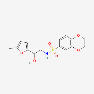 molecular formula C15H17NO6S B6587529 N-[2-hydroxy-2-(5-methylfuran-2-yl)ethyl]-2,3-dihydro-1,4-benzodioxine-6-sulfonamide CAS No. 1226445-13-1