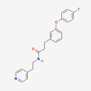 3-[3-(4-fluorophenoxy)phenyl]-N-[2-(pyridin-4-yl)ethyl]propanamide