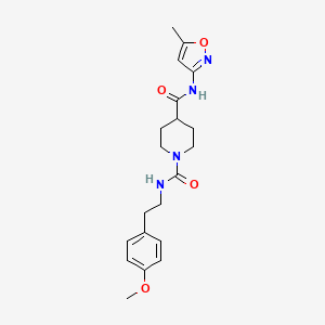 molecular formula C20H26N4O4 B6587545 N1-[2-(4-methoxyphenyl)ethyl]-N4-(5-methyl-1,2-oxazol-3-yl)piperidine-1,4-dicarboxamide CAS No. 1251579-11-9