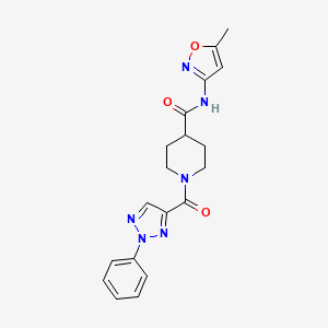 N-(5-methyl-1,2-oxazol-3-yl)-1-(2-phenyl-2H-1,2,3-triazole-4-carbonyl)piperidine-4-carboxamide