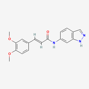 molecular formula C18H17N3O3 B6587565 (2E)-3-(3,4-dimethoxyphenyl)-N-(1H-indazol-6-yl)prop-2-enamide CAS No. 1219915-15-7