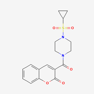 molecular formula C17H18N2O5S B6587571 3-[4-(cyclopropanesulfonyl)piperazine-1-carbonyl]-2H-chromen-2-one CAS No. 1219914-79-0