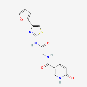 N-[4-(furan-2-yl)-1,3-thiazol-2-yl]-2-[(6-oxo-1,6-dihydropyridin-3-yl)formamido]acetamide