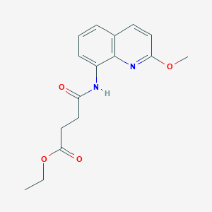 molecular formula C16H18N2O4 B6587614 ethyl 3-[(2-methoxyquinolin-8-yl)carbamoyl]propanoate CAS No. 1226437-39-3