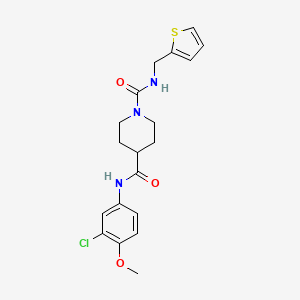N4-(3-chloro-4-methoxyphenyl)-N1-[(thiophen-2-yl)methyl]piperidine-1,4-dicarboxamide