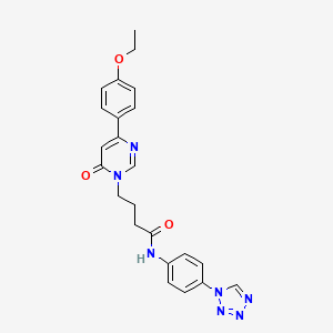 molecular formula C23H23N7O3 B6587637 4-[4-(4-ethoxyphenyl)-6-oxo-1,6-dihydropyrimidin-1-yl]-N-[4-(1H-1,2,3,4-tetrazol-1-yl)phenyl]butanamide CAS No. 1251709-91-7