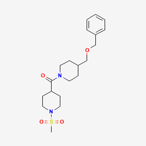 molecular formula C20H30N2O4S B6587655 4-{4-[(benzyloxy)methyl]piperidine-1-carbonyl}-1-methanesulfonylpiperidine CAS No. 1226456-58-1