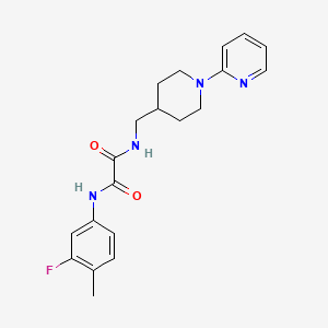 molecular formula C20H23FN4O2 B6587739 N'-(3-fluoro-4-methylphenyl)-N-{[1-(pyridin-2-yl)piperidin-4-yl]methyl}ethanediamide CAS No. 1234883-66-9