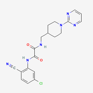 molecular formula C19H19ClN6O2 B6587749 N'-(5-chloro-2-cyanophenyl)-N-{[1-(pyrimidin-2-yl)piperidin-4-yl]methyl}ethanediamide CAS No. 1234931-54-4