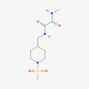 molecular formula C10H19N3O4S B6587758 N'-[(1-methanesulfonylpiperidin-4-yl)methyl]-N-methylethanediamide CAS No. 1235119-70-6