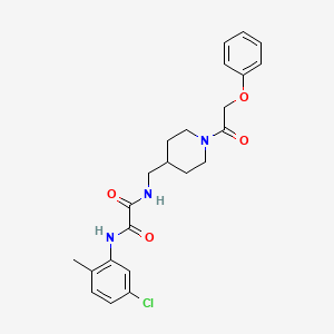 molecular formula C23H26ClN3O4 B6587760 N'-(5-chloro-2-methylphenyl)-N-{[1-(2-phenoxyacetyl)piperidin-4-yl]methyl}ethanediamide CAS No. 1235658-71-5