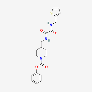 molecular formula C20H23N3O4S B6587764 phenyl 4-[({[(thiophen-2-yl)methyl]carbamoyl}formamido)methyl]piperidine-1-carboxylate CAS No. 1235669-84-7