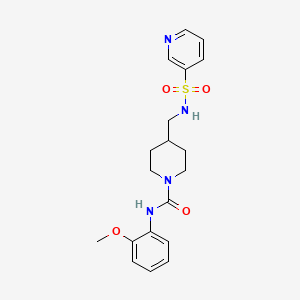 molecular formula C19H24N4O4S B6587791 N-(2-methoxyphenyl)-4-[(pyridine-3-sulfonamido)methyl]piperidine-1-carboxamide CAS No. 1235351-09-3