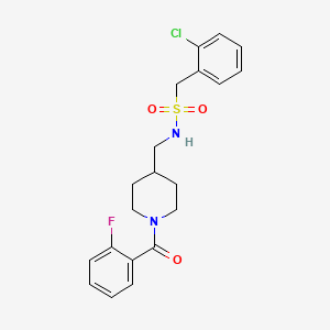 molecular formula C20H22ClFN2O3S B6587803 1-(2-chlorophenyl)-N-{[1-(2-fluorobenzoyl)piperidin-4-yl]methyl}methanesulfonamide CAS No. 1234902-00-1