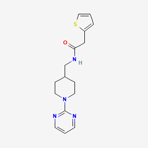 molecular formula C16H20N4OS B6587819 N-{[1-(pyrimidin-2-yl)piperidin-4-yl]methyl}-2-(thiophen-2-yl)acetamide CAS No. 1235385-85-9