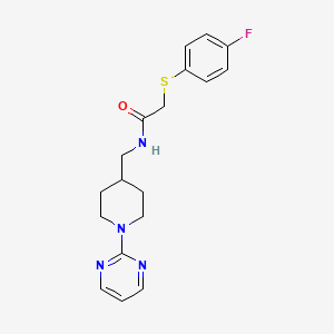 molecular formula C18H21FN4OS B6587829 2-[(4-fluorophenyl)sulfanyl]-N-{[1-(pyrimidin-2-yl)piperidin-4-yl]methyl}acetamide CAS No. 1234932-75-2