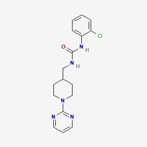 molecular formula C17H20ClN5O B6587838 1-(2-chlorophenyl)-3-{[1-(pyrimidin-2-yl)piperidin-4-yl]methyl}urea CAS No. 1234840-76-6