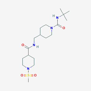 molecular formula C18H34N4O4S B6587853 N-{[1-(tert-butylcarbamoyl)piperidin-4-yl]methyl}-1-methanesulfonylpiperidine-4-carboxamide CAS No. 1235026-79-5