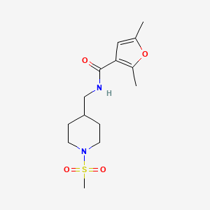 molecular formula C14H22N2O4S B6587874 N-[(1-methanesulfonylpiperidin-4-yl)methyl]-2,5-dimethylfuran-3-carboxamide CAS No. 1234806-67-7