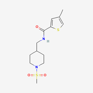 molecular formula C13H20N2O3S2 B6587879 N-[(1-methanesulfonylpiperidin-4-yl)methyl]-4-methylthiophene-2-carboxamide CAS No. 1235286-61-9