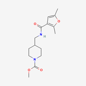 molecular formula C15H22N2O4 B6587918 methyl 4-{[(2,5-dimethylfuran-3-yl)formamido]methyl}piperidine-1-carboxylate CAS No. 1234902-05-6