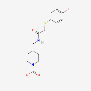 B6587925 methyl 4-({2-[(4-fluorophenyl)sulfanyl]acetamido}methyl)piperidine-1-carboxylate CAS No. 1234895-86-3