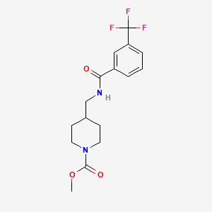 molecular formula C16H19F3N2O3 B6587928 methyl 4-({[3-(trifluoromethyl)phenyl]formamido}methyl)piperidine-1-carboxylate CAS No. 1234887-23-0