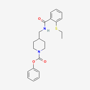 molecular formula C22H26N2O3S B6587941 phenyl 4-({[2-(ethylsulfanyl)phenyl]formamido}methyl)piperidine-1-carboxylate CAS No. 1234992-32-5