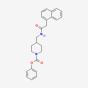 molecular formula C25H26N2O3 B6587942 phenyl 4-{[2-(naphthalen-1-yl)acetamido]methyl}piperidine-1-carboxylate CAS No. 1235058-64-6