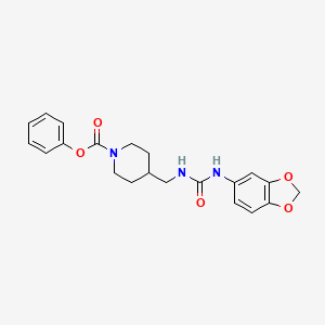 molecular formula C21H23N3O5 B6587947 phenyl 4-({[(2H-1,3-benzodioxol-5-yl)carbamoyl]amino}methyl)piperidine-1-carboxylate CAS No. 1235029-03-4